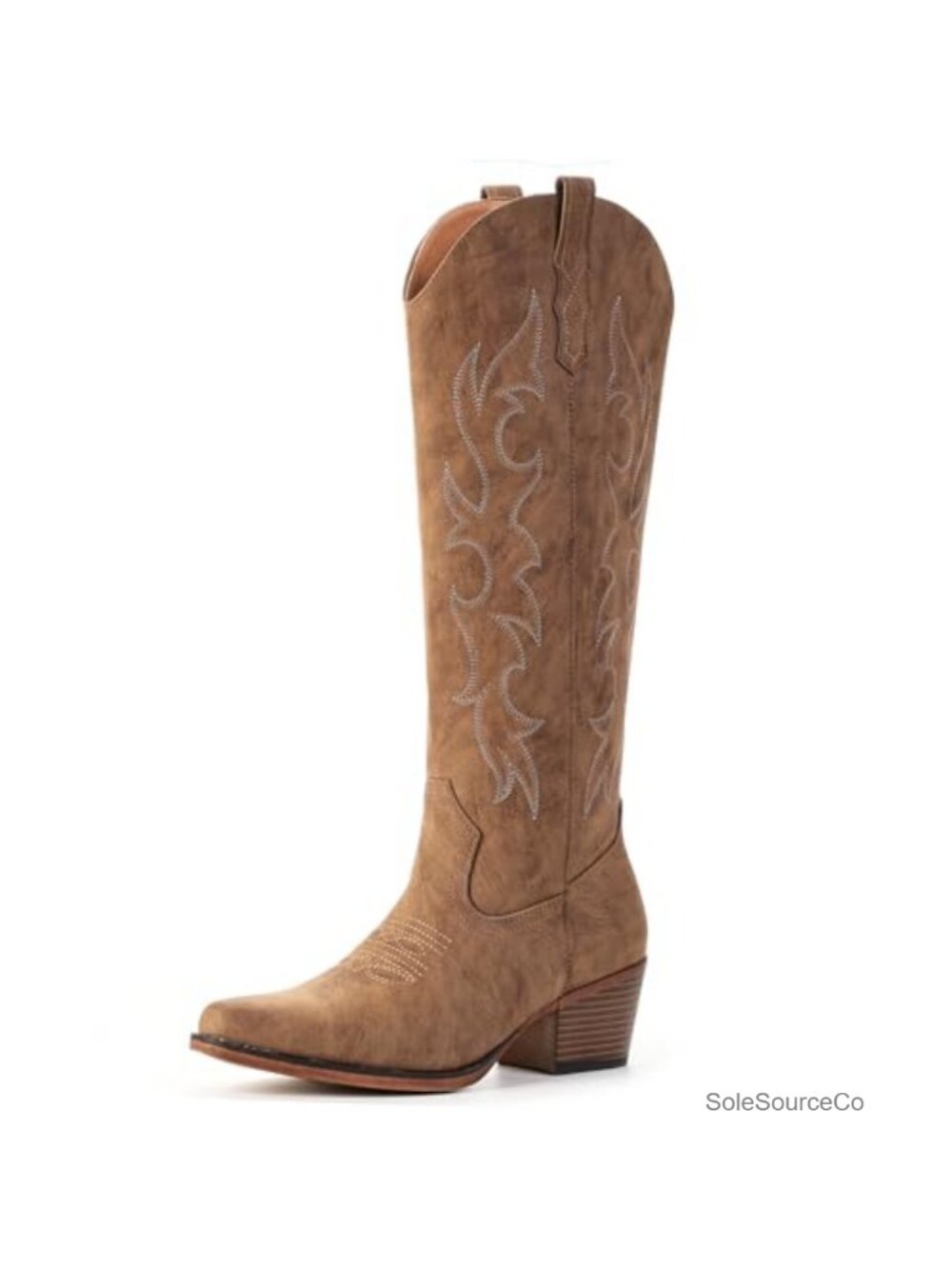 Knee High Cowboy Boots Wide Calf Embroidered Women’s Cowgirl Boots